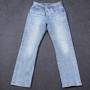 Levis Premium 501 90s Jeans Womens 24x31 Blue Denim High Rise Straight Button